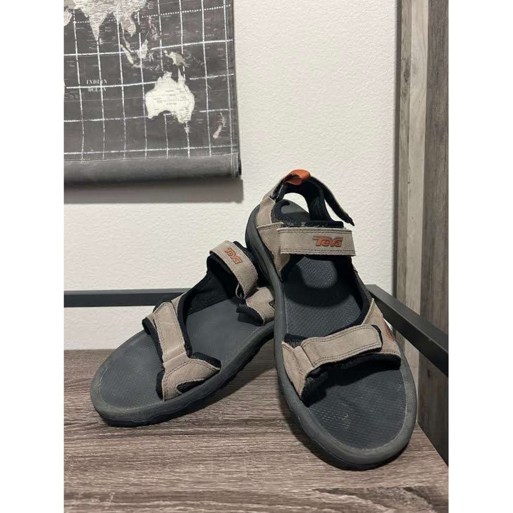 Teva Tanza Mens Sandals Brown Suede Sport Hiking Water Shoes 4144 Size 12